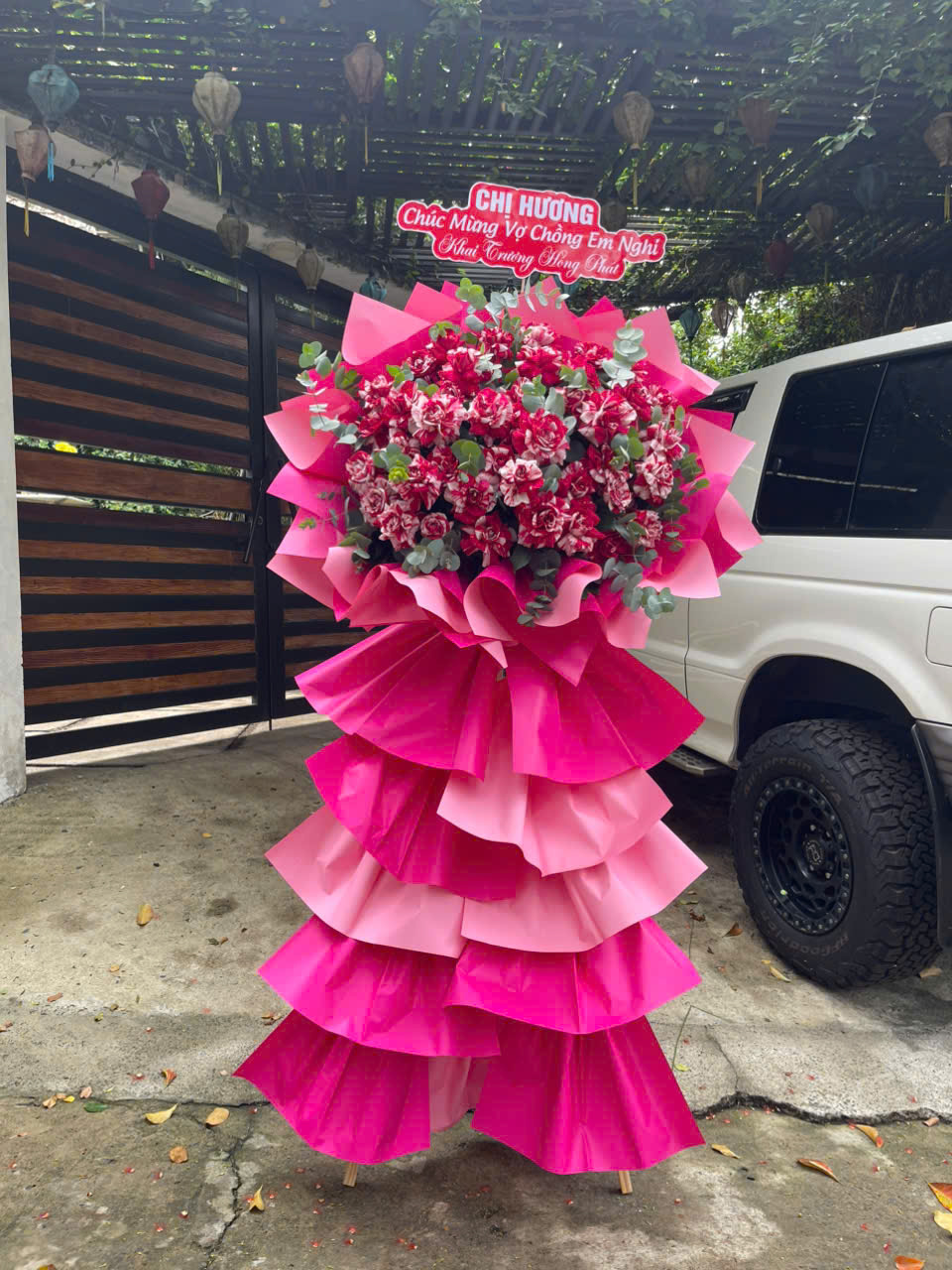 Hoa mung khai truong