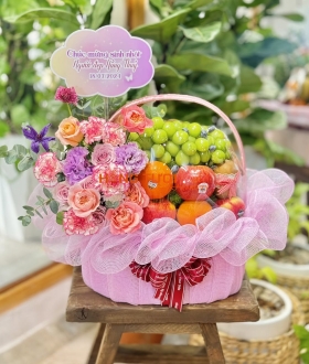 Giỏ Hoa Trái Cây Biếu Tặng