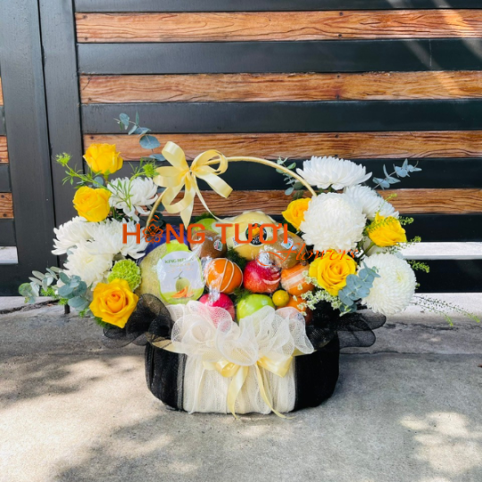 Giỏ Hoa Trái Cây Chia Buồn 2
