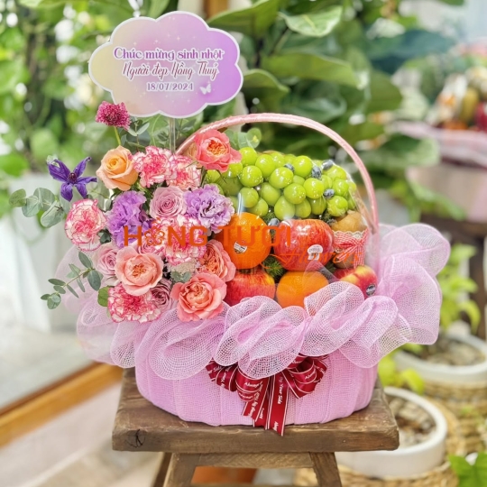 Giỏ Hoa Trái Cây Biếu Tặng